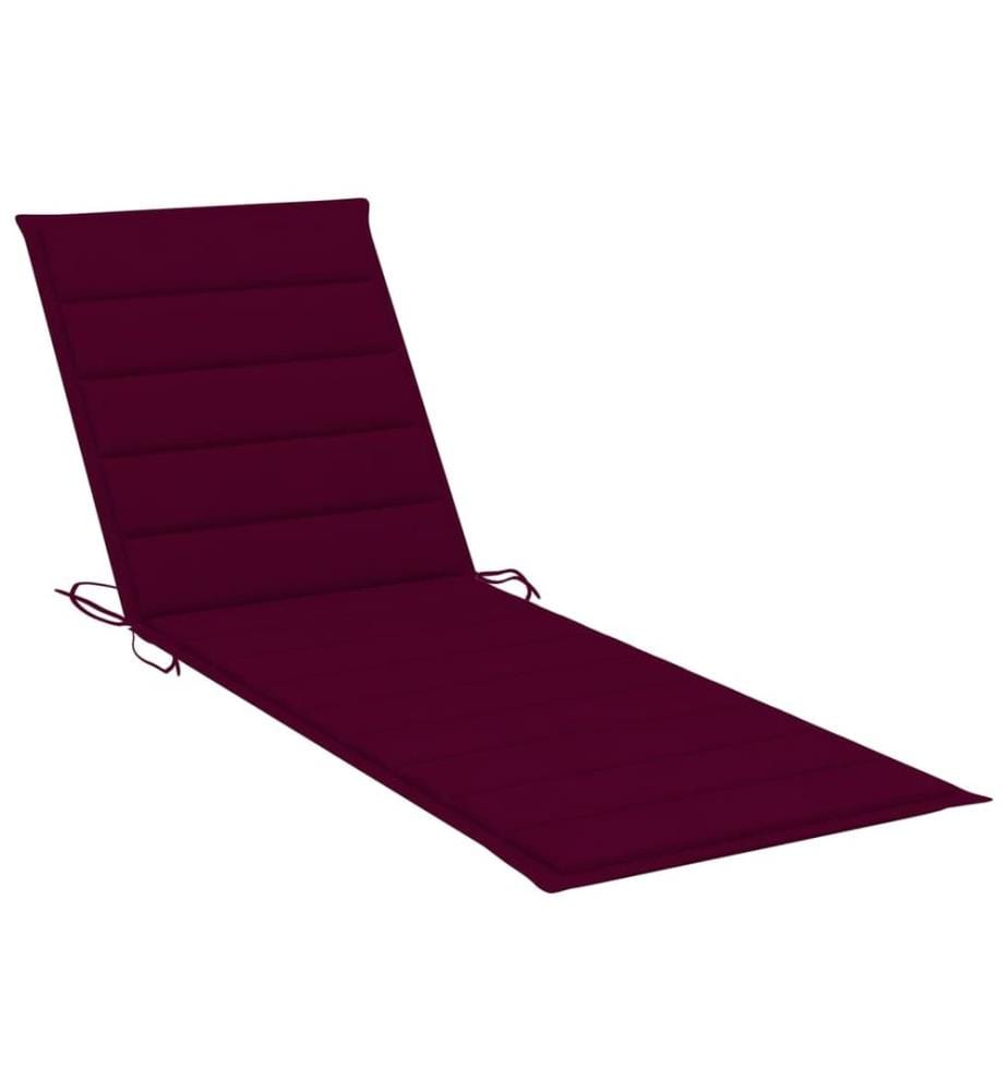 vidaXL Chaise longue de jardin 2 places avec coussins Acacia solide