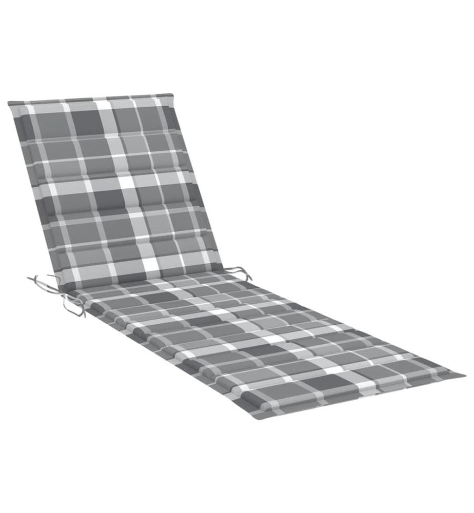 vidaXL 2-Personen-Sonnenliege mit Auflage Grau Akazie Massivholz