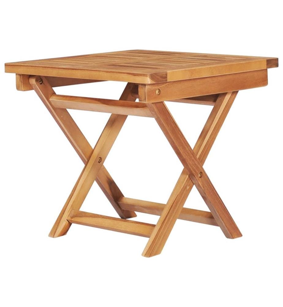 vidaXL Sonnenliege mit Tisch und Auflage Massivholz Teak