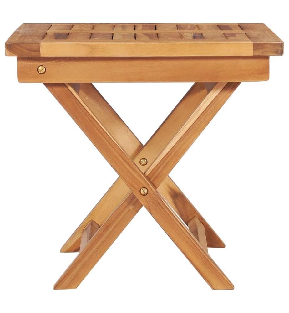 vidaXL Sonnenliege mit Tisch und Auflage Massivholz Teak