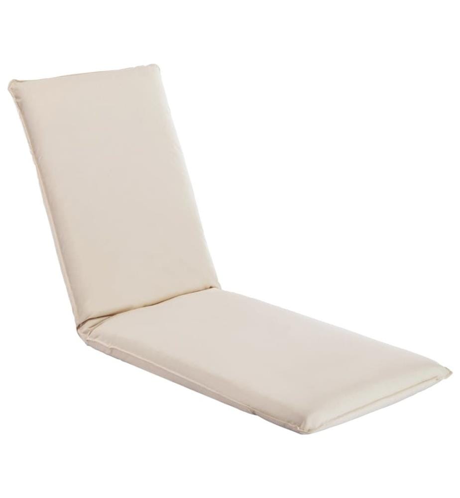 vidaXL Sonnenliege Klappbar Oxford-Gewebe Cremeweiss