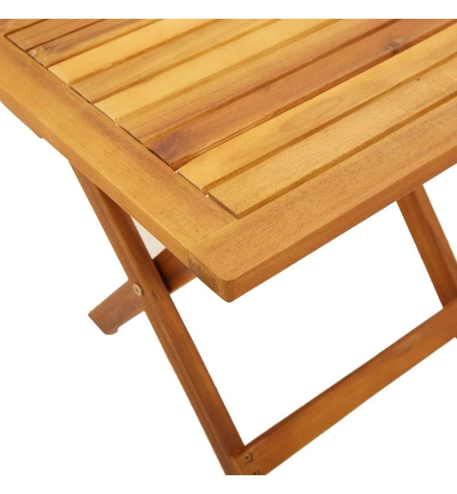 vidaXL Sonnenliegen 2 Stk. mit Tisch Rot Massivholz Akazie