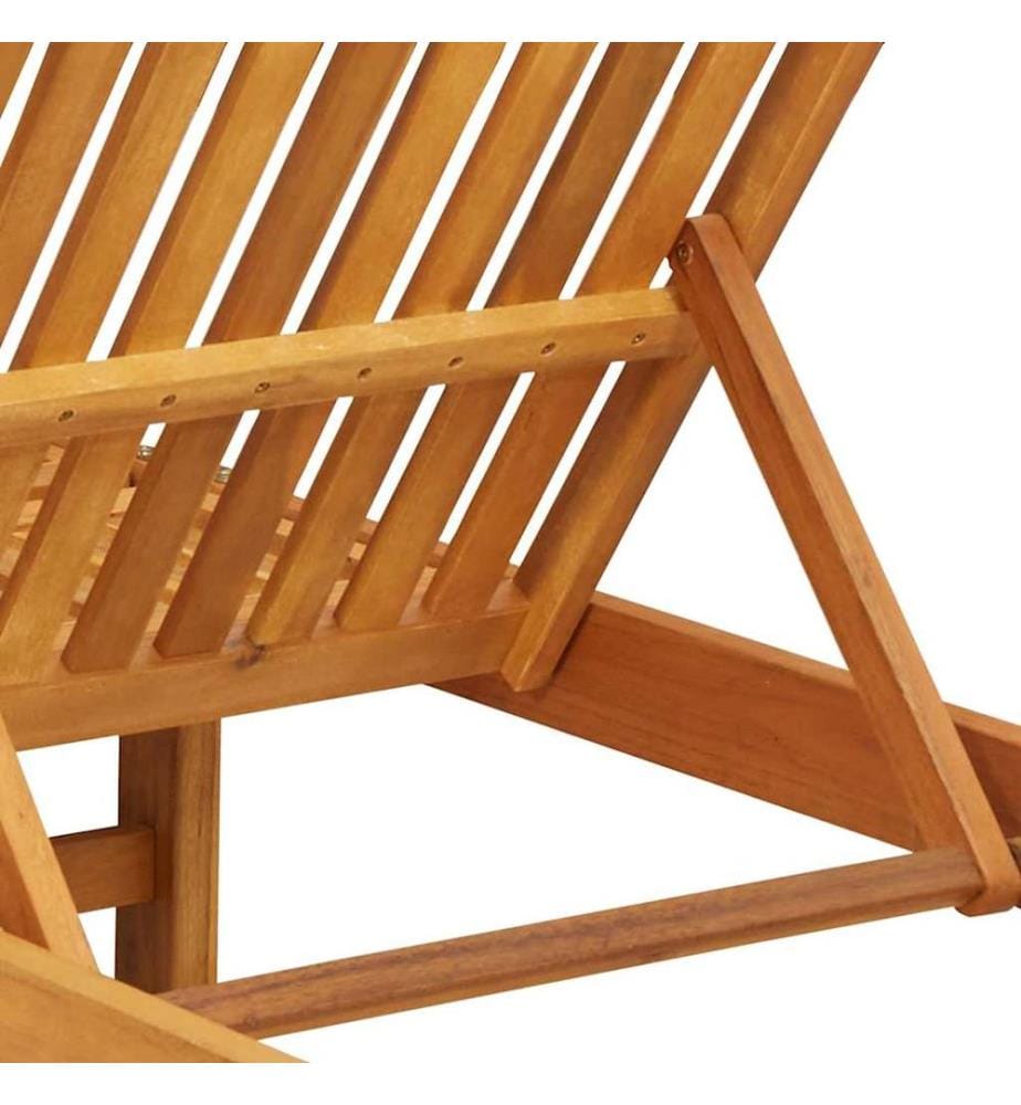 vidaXL Sonnenliege 2-Person 2 pcs Braun Massivholz Akazie