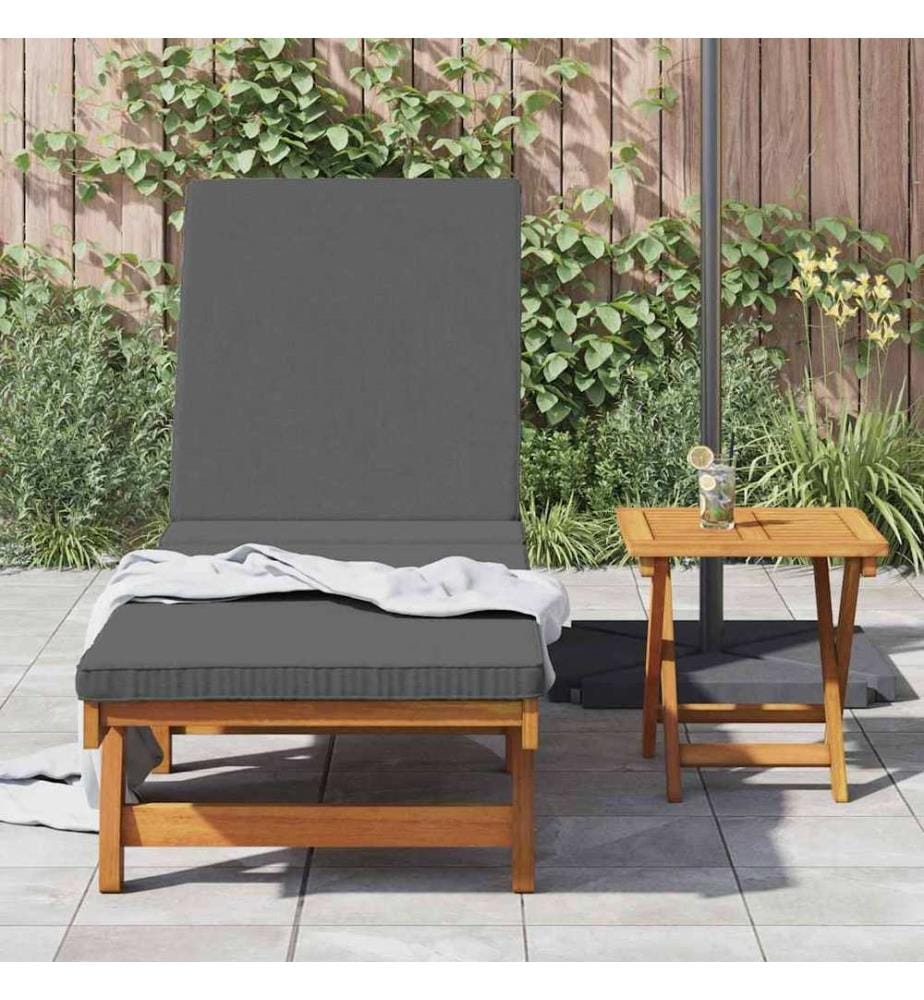 vidaXL Sonnenliege 1-Person 2 pcs Braun Massivholz Akazie