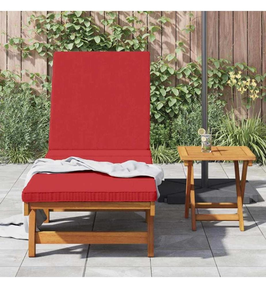 vidaXL Sonnenliege 1-Person 2 pcs Braun Massivholz Akazie