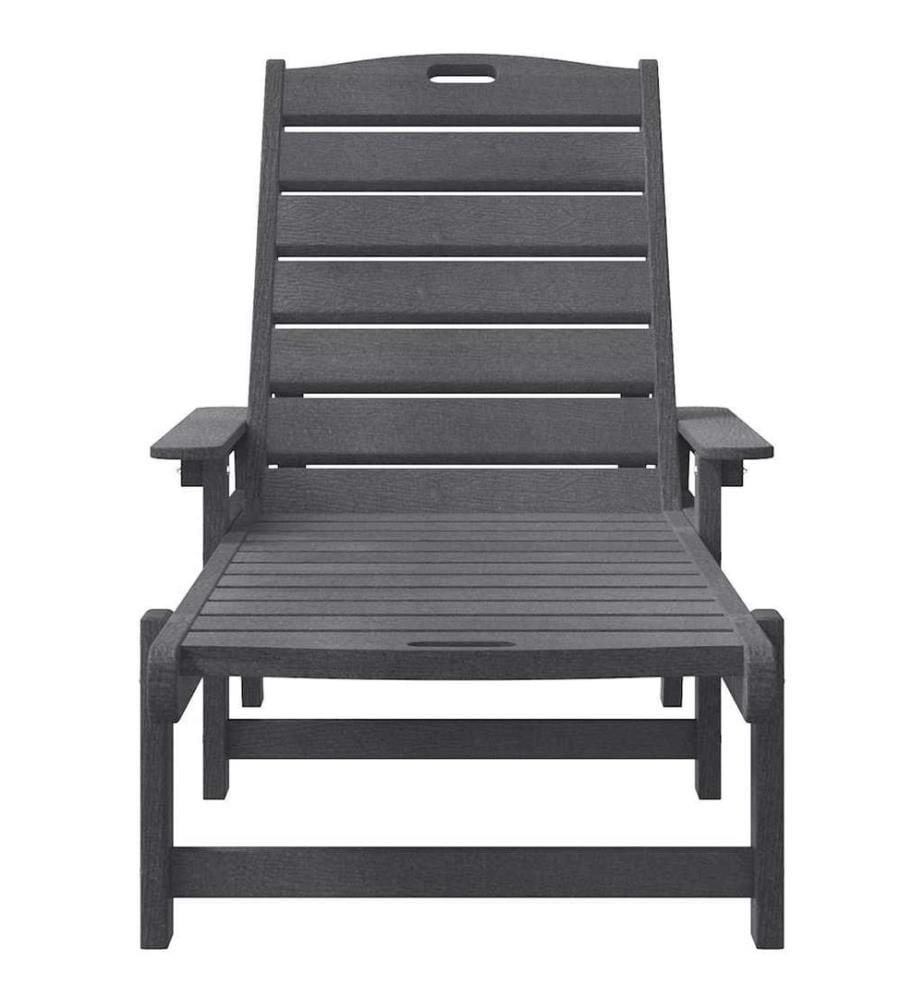 vidaXL Sonnenliege 2 pcs Hellgrau 195,5 x 53 x 98,5 cm Polyethylen