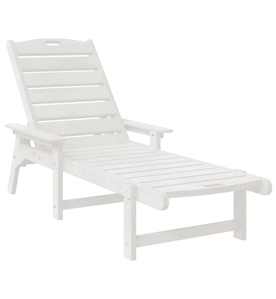 vidaXL Sonnenliege 3 pcs Weiss Polyethylen