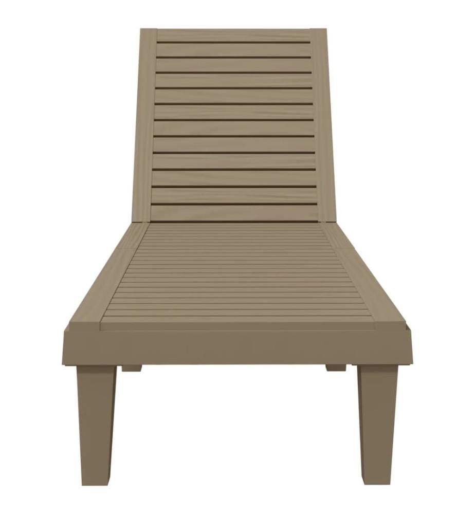 vidaXL Sonnenliege Hellbraun 155x58x83 cm Polypropylen