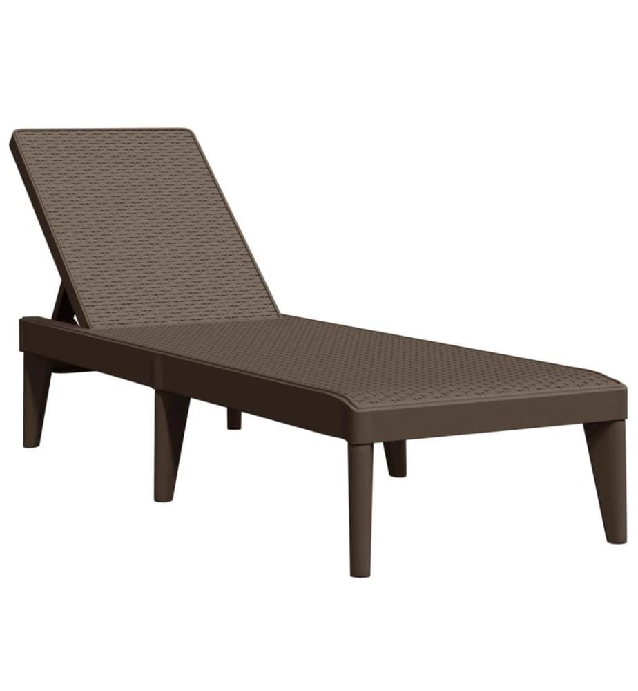 vidaXL Sonnenliege Braun 186x60x29 cm PP