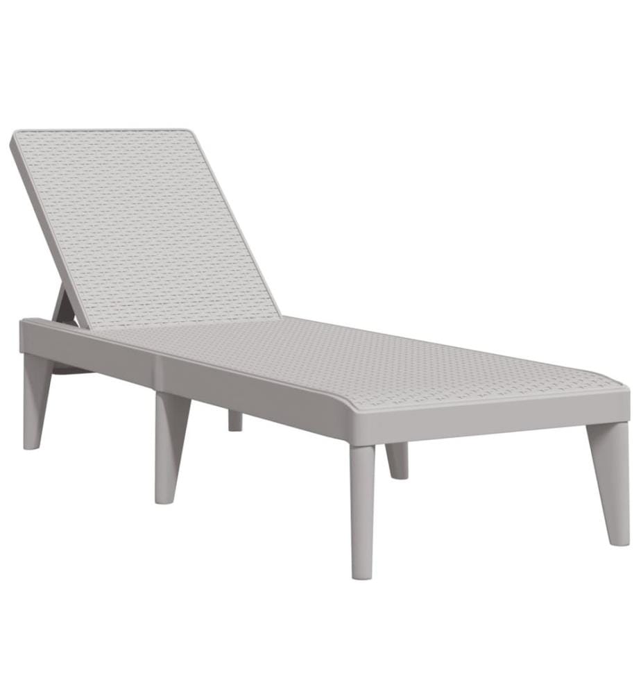 vidaXL Sonnenliege Grau 186x60x29 cm PP