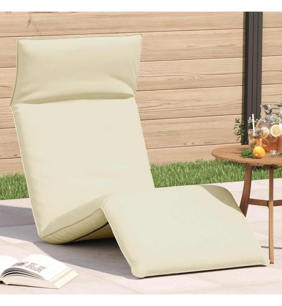 vidaXL Sonnenliege Klappbar Creme 175x54x8,5 cm Oxford-Gewebe