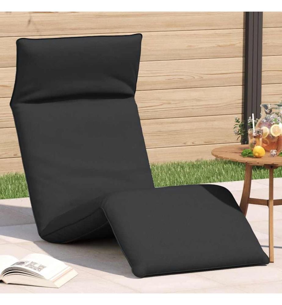 vidaXL Sonnenliege Klappbar Schwarz 175x54x8,5 cm Oxford-Gewebe