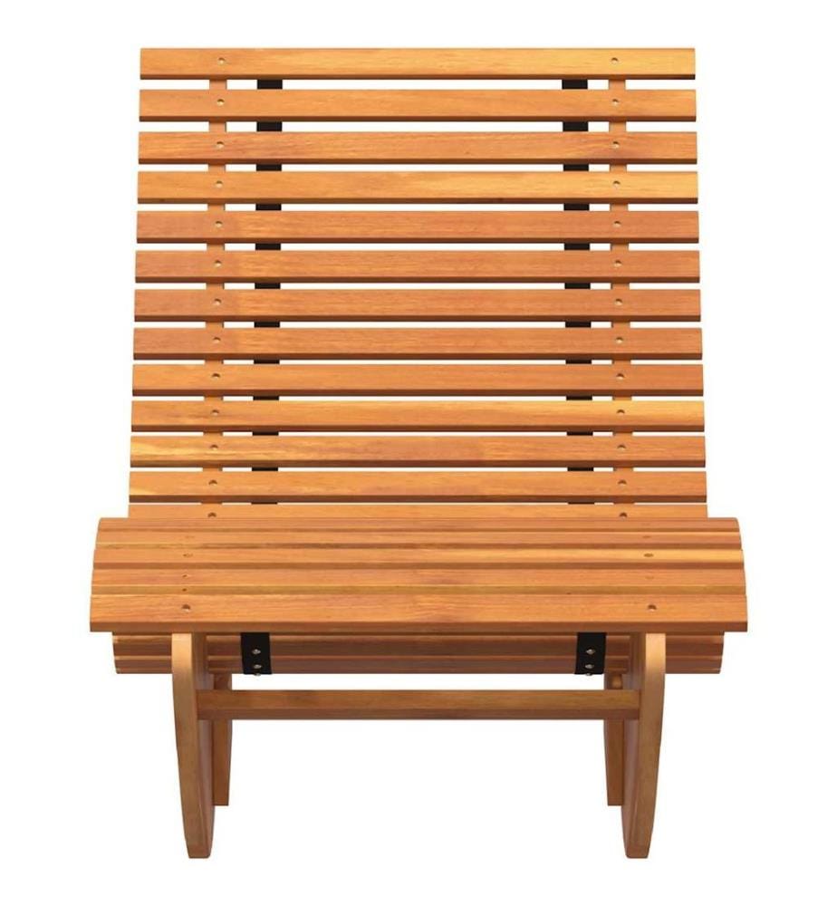 vidaXL Transat 2 pcs Marron 154 x 60 x 74 cm Bois d'Acacia Massif