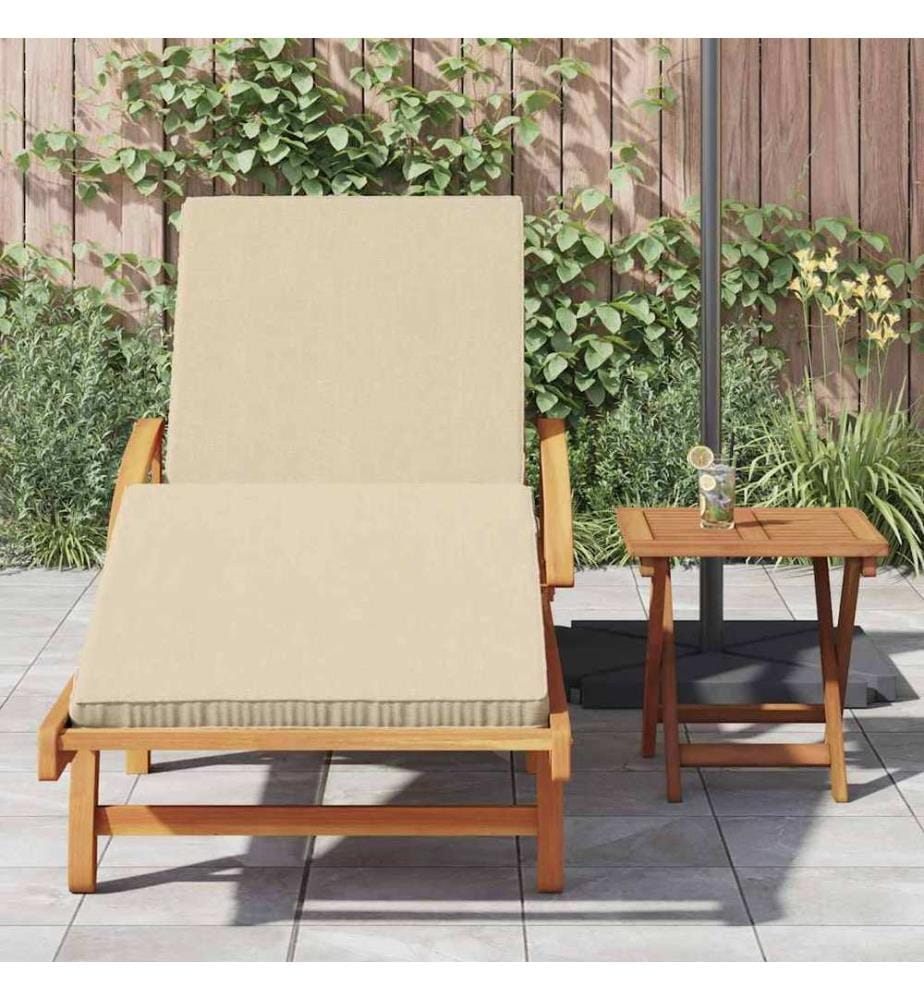 vidaXL Sonnenliege Beige 200 x 67 x 84 cm Massivholz Akazie
