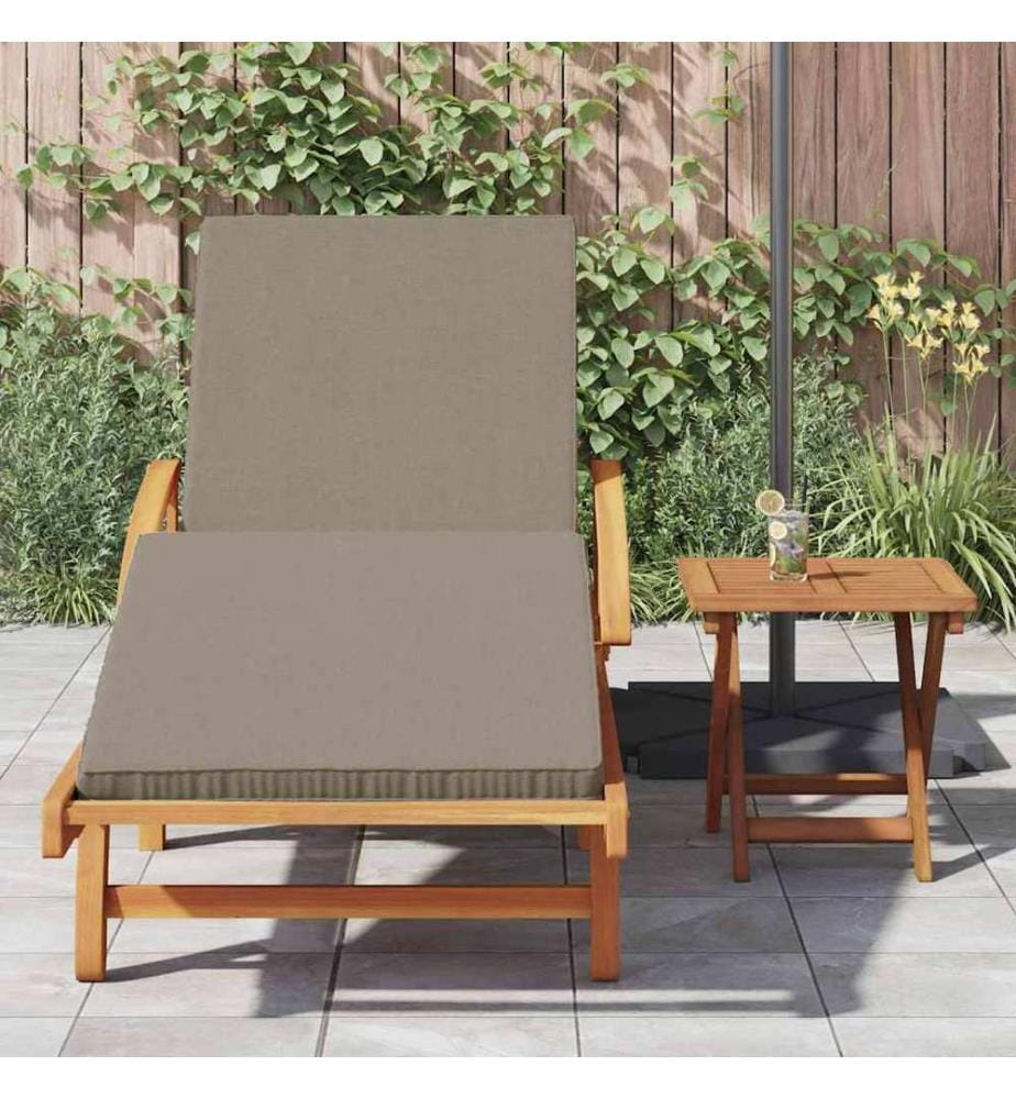 vidaXL Sonnenliege Taupe 200 x 67 x 84 cm Massivholz Akazie