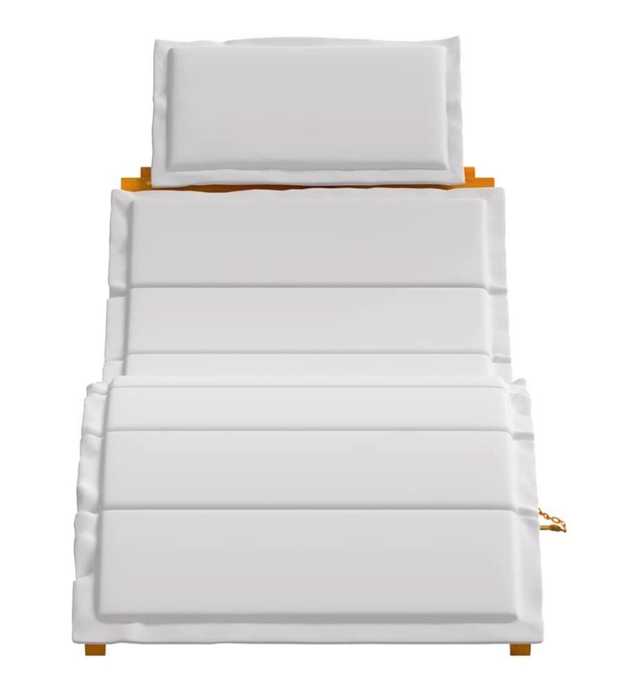 vidaXL Sonnenliege Hellgrau 55 x 184 x 64cm Massivholz Akazie