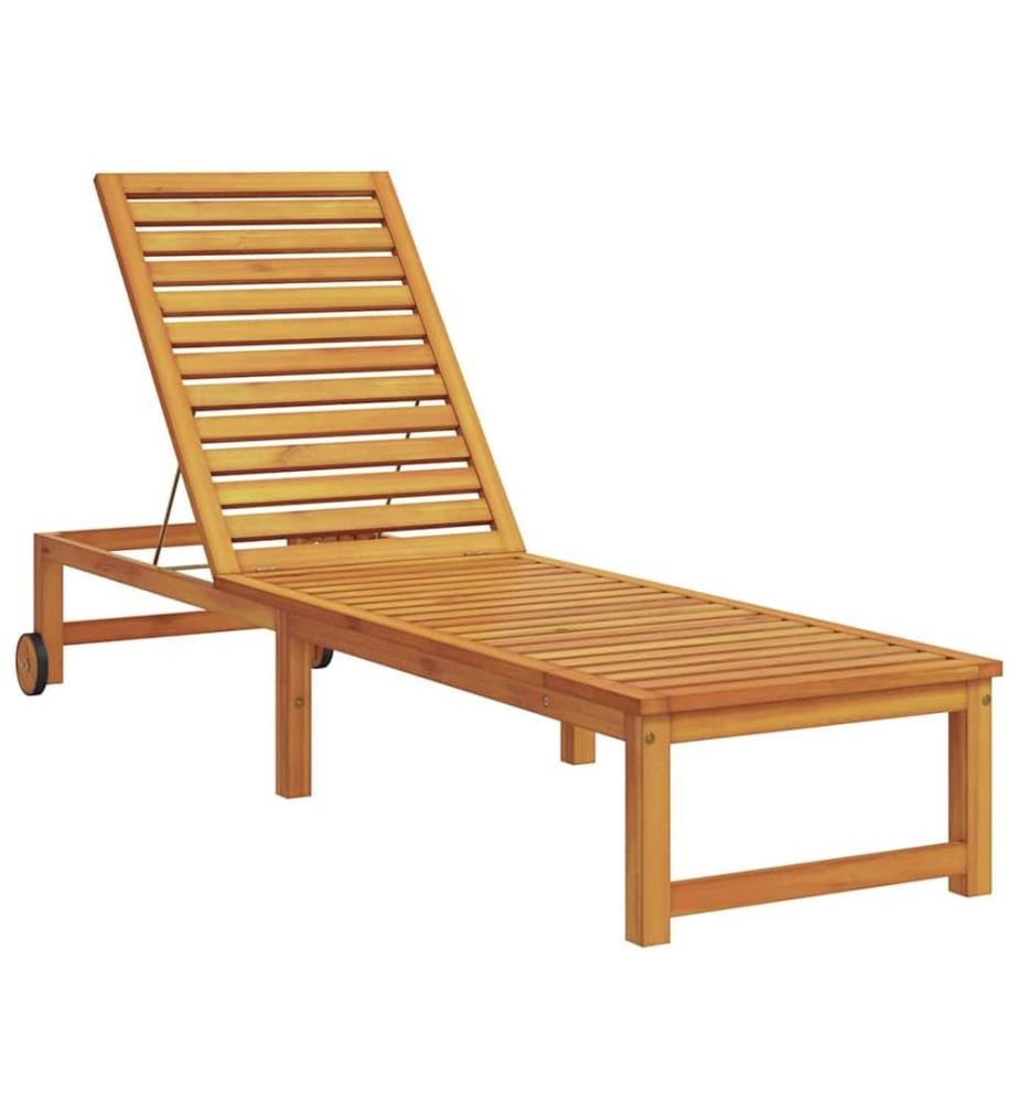 vidaXL Sonnenliege Braun 202 x 53 x 89 cm Massivholz Akazie