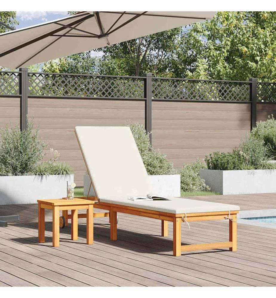 vidaXL Sonnenliege Braun 202 x 53 x 89 cm Massivholz Akazie