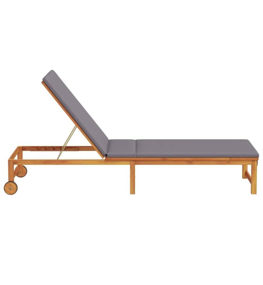 vidaXL Sonnenliege Braun 202 x 53 x 89 cm Massivholz Akazie