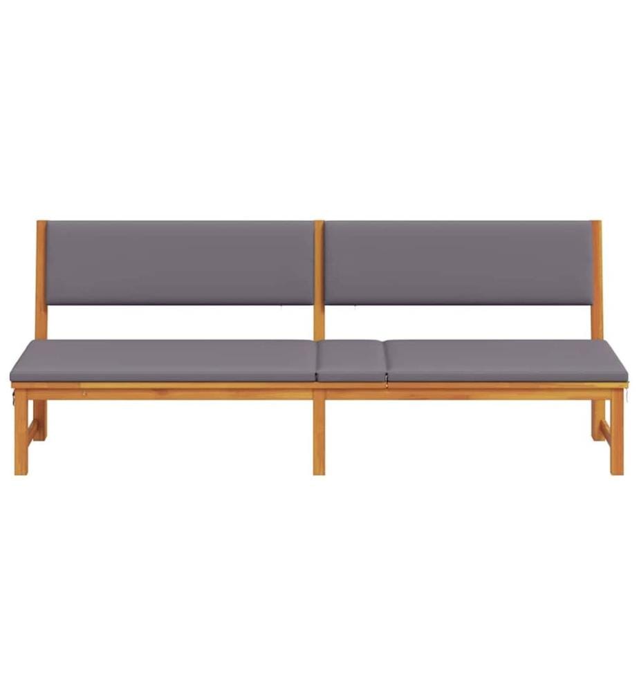 vidaXL Sonnenliege Öl-Natur 200 x 57 x 75cm Massivholz Akazie