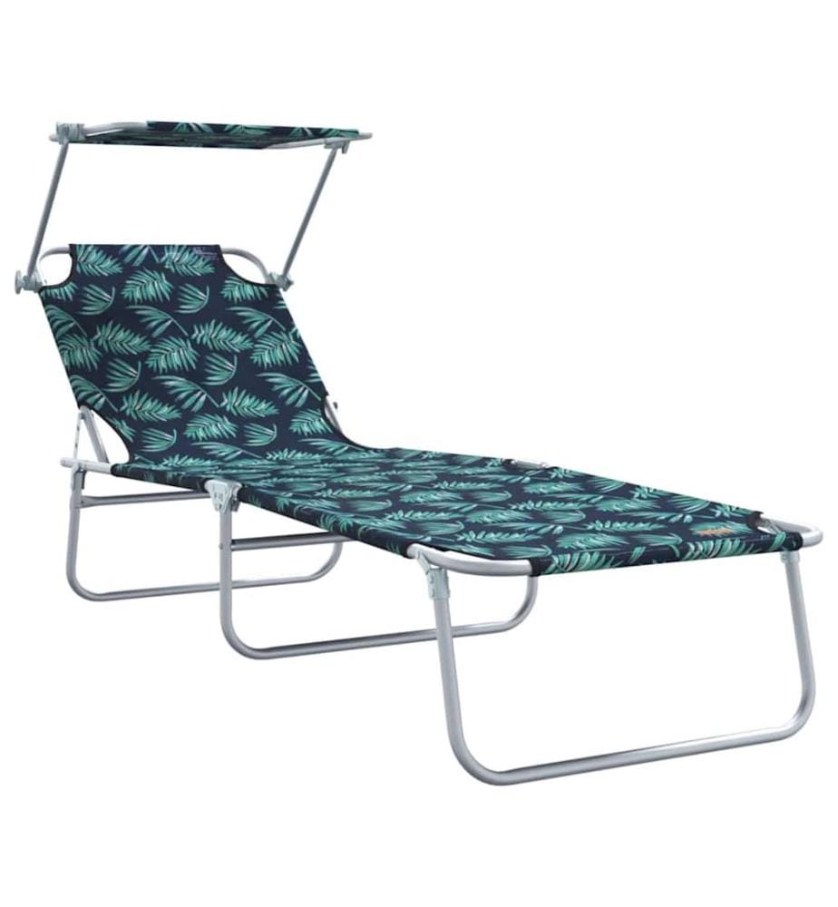 vidaXL Sonnenliege 2 pcs Grün 58 x 188 x 77cm Polyester