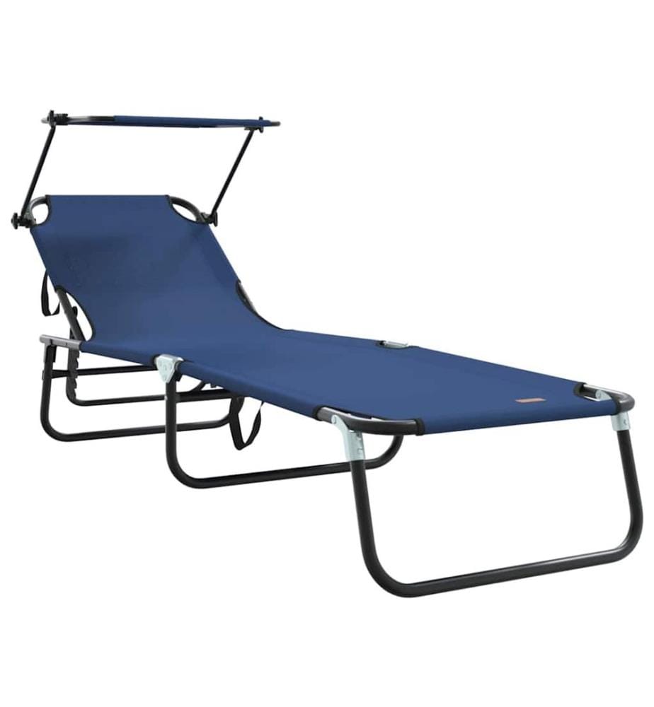 vidaXL Klappbare Sonnenliege Blau 190 x 57 x 81 cm Oxford