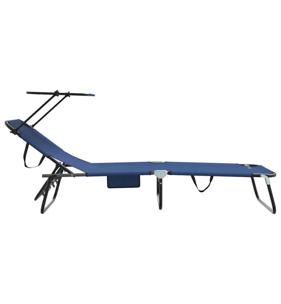 vidaXL Klappbare Sonnenliege Blau 190 x 57 x 81 cm Oxford