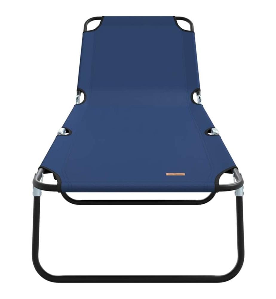 vidaXL Klappbare Sonnenliege Blau 188 x 57 x 86,5 cm Polyester