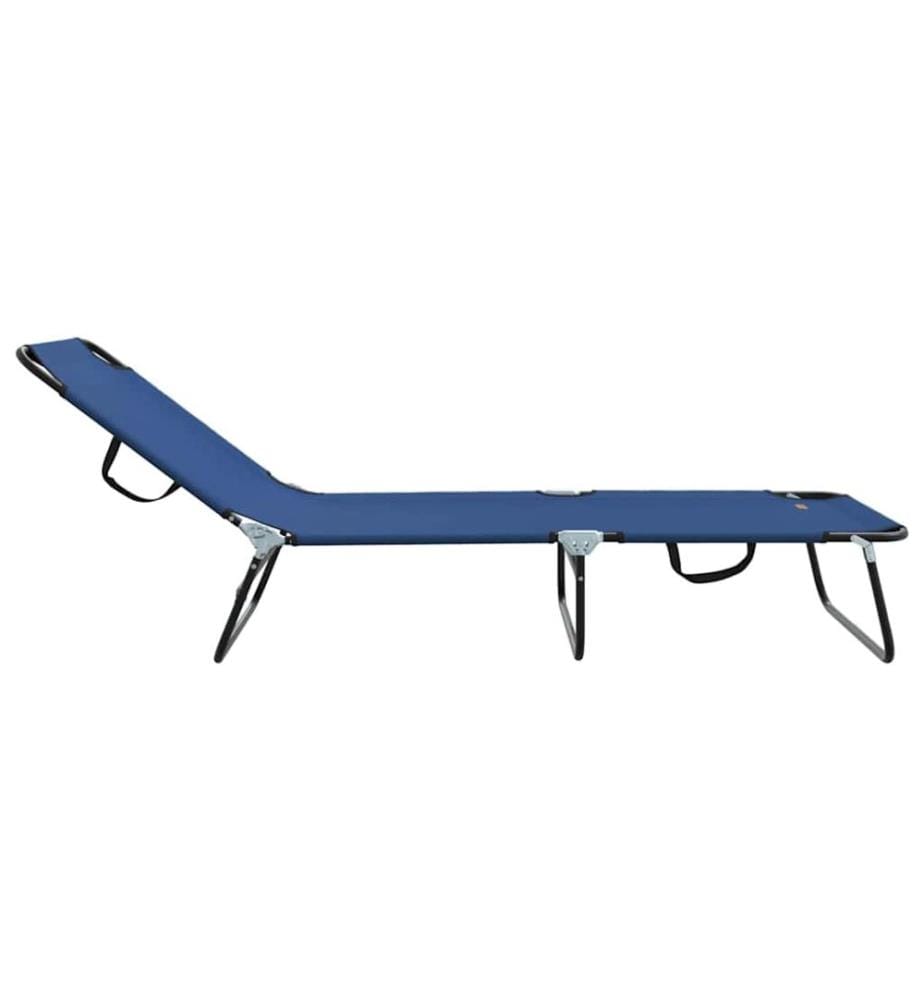 vidaXL Klappbare Sonnenliege Blau 188 x 57 x 86,5 cm Polyester