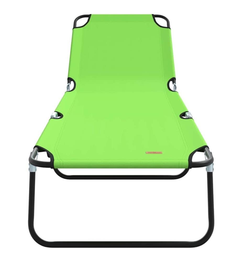 vidaXL Klappbare Sonnenliege Grün 188 x 57 x 86,5 cm Polyester
