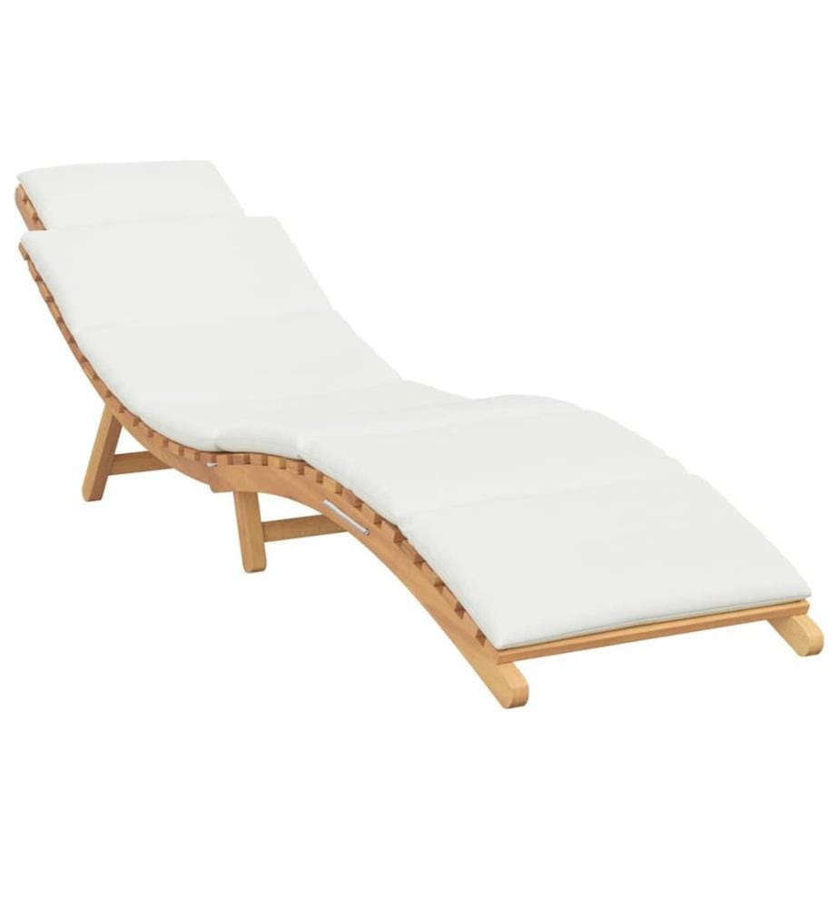 vidaXL Garten Sonnenliege Braun 198 x 55 x 58,5 cm Massivholz Teak