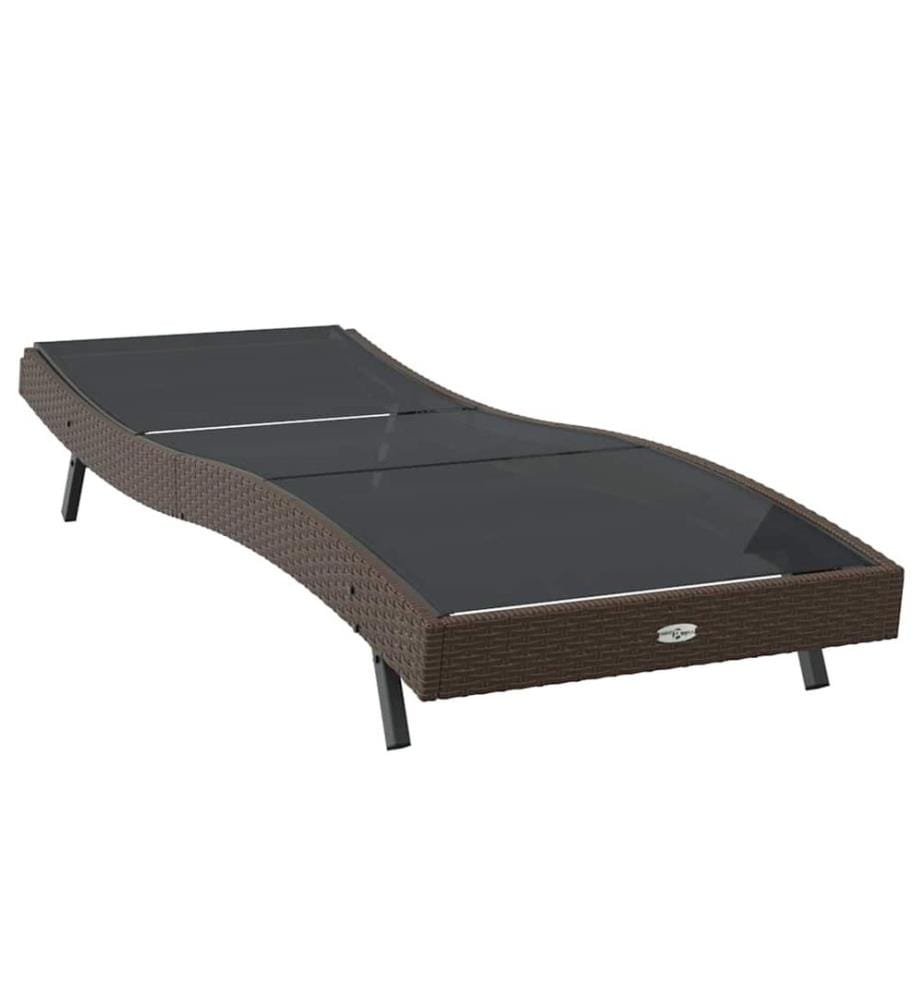 vidaXL Sonnenliege 197 x 70 x 82 cm Poly-Rattan