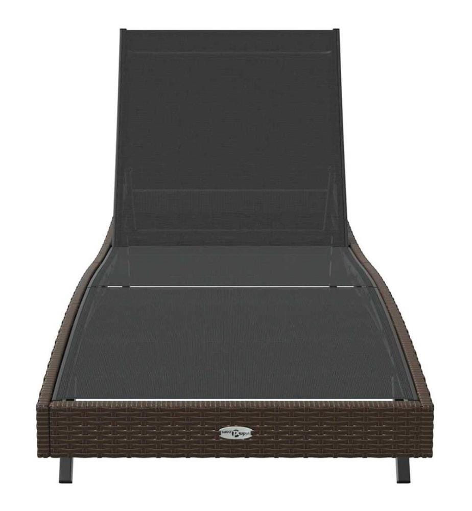 vidaXL Sonnenliege 197 x 70 x 82 cm Poly-Rattan