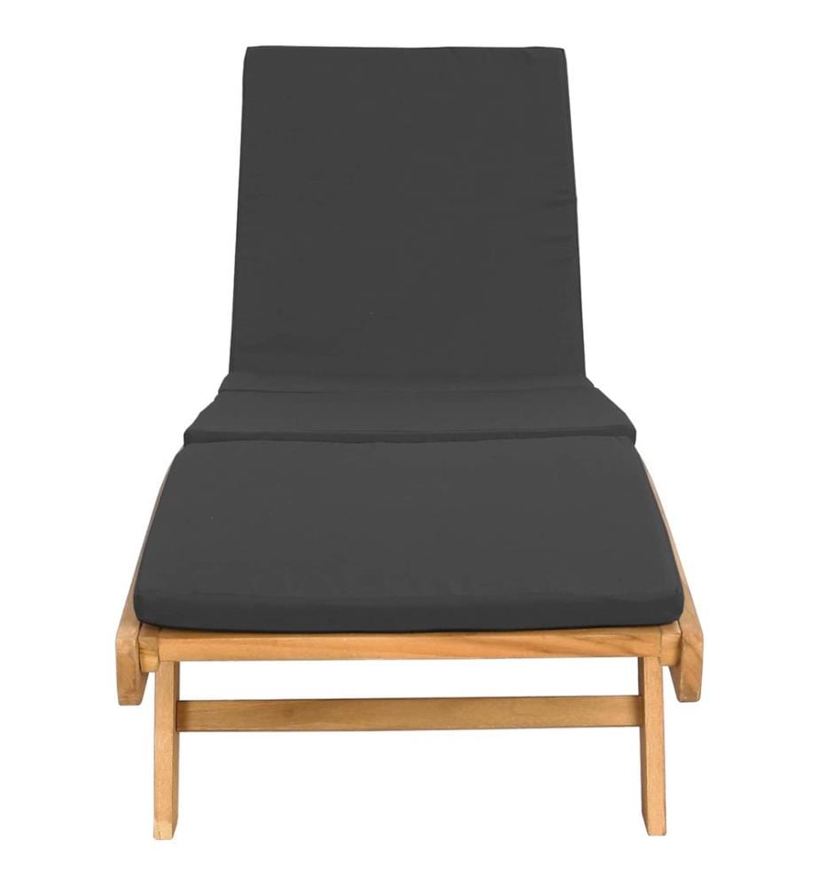 vidaXL Sonnenliege Braun und Dunkelgrau Polyester