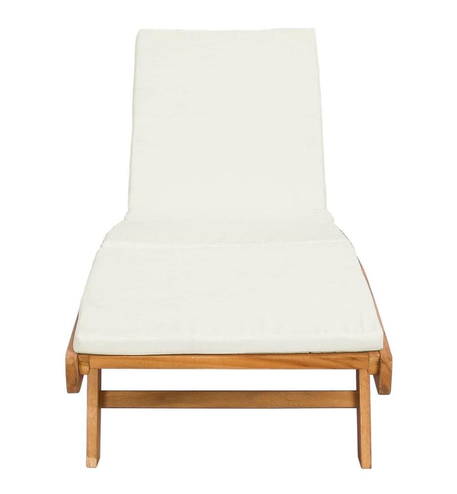 vidaXL Sonnenliege Braun und Creme Polyester