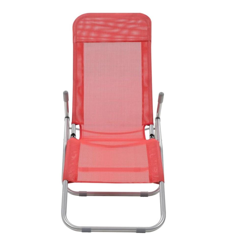 vidaXL Klappliegen 2 Stk. Textilene Rot