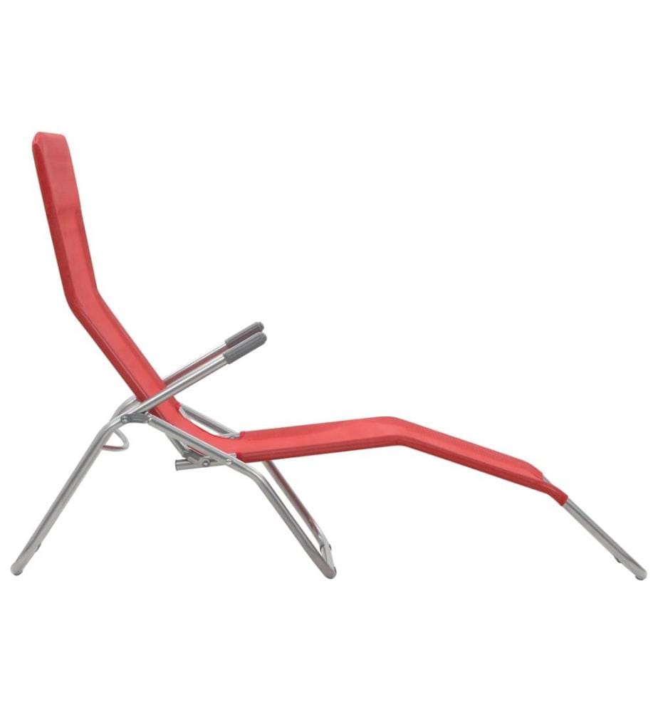 vidaXL Klappliegen 2 Stk. Textilene Rot