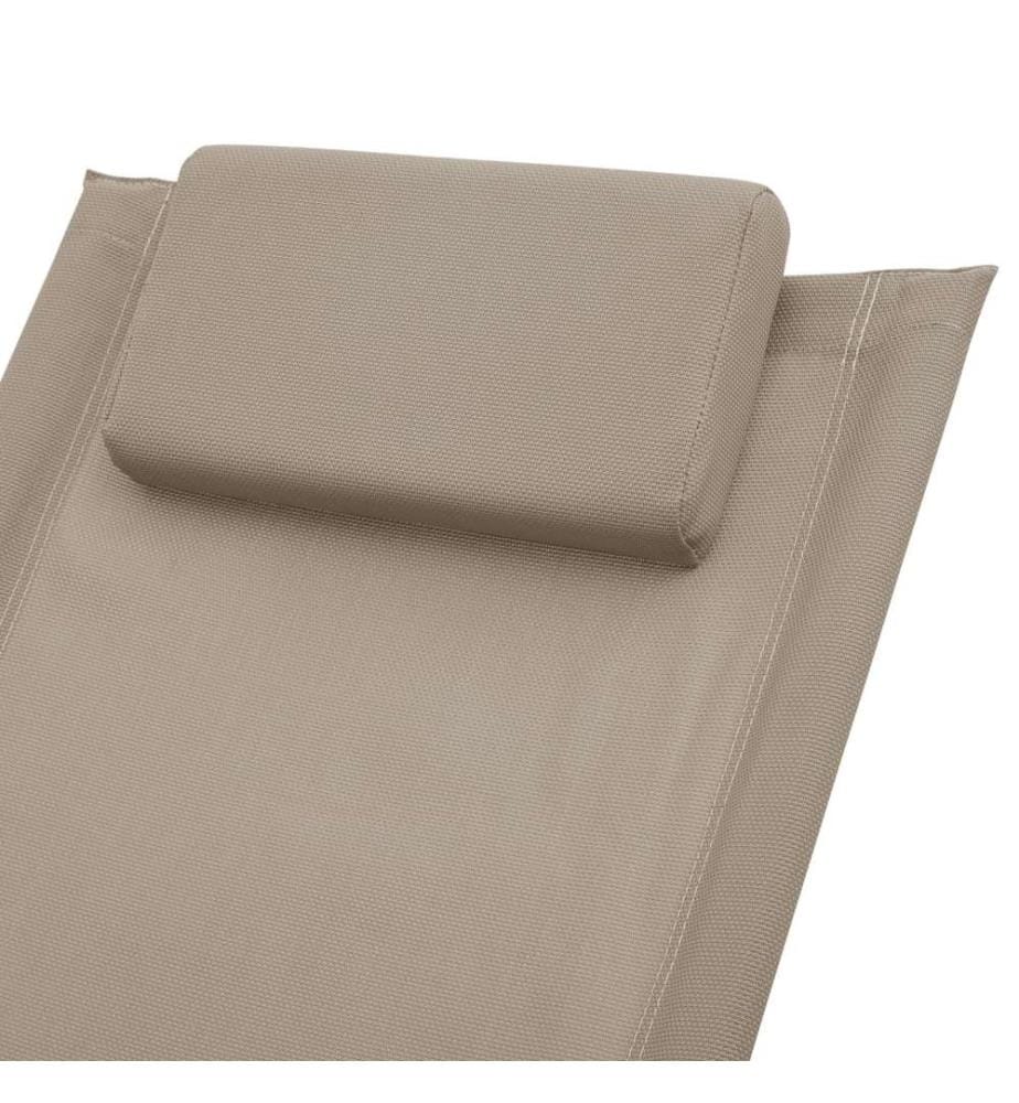 vidaXL Kinder-Sonnenliege Stahl Taupe
