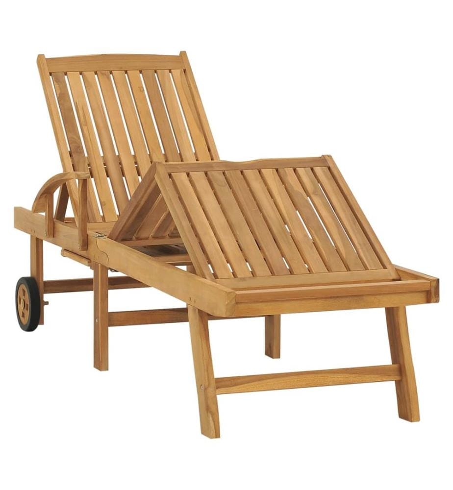 vidaXL Sonnenliege Massivholz Teak