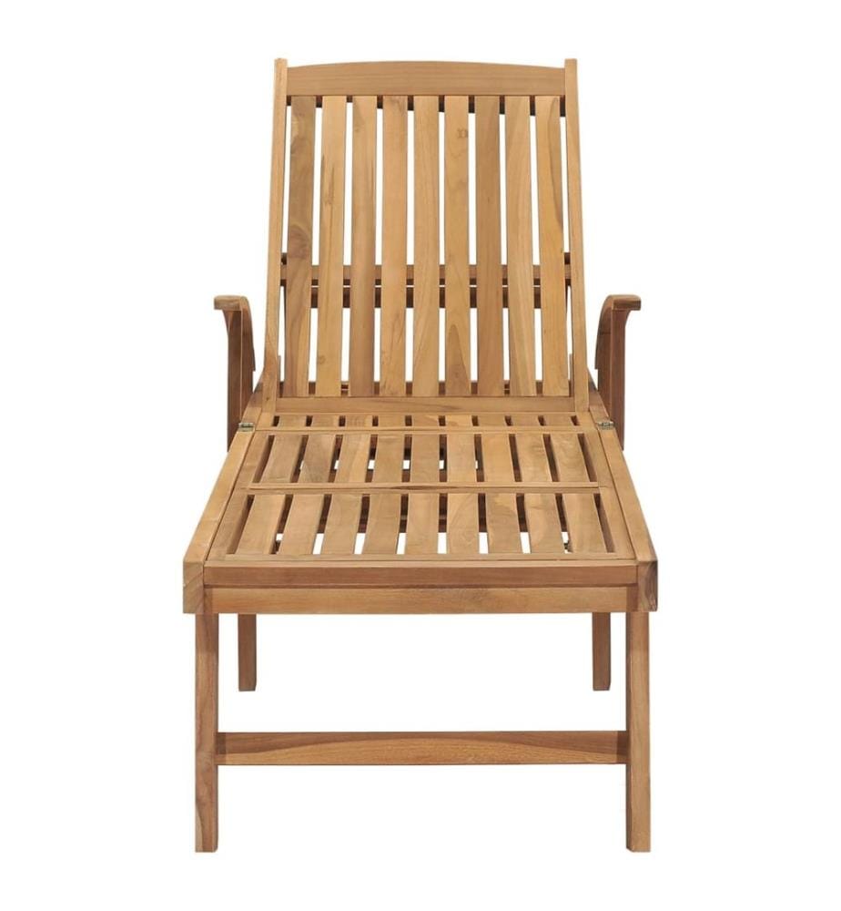 vidaXL Sonnenliege mit Tisch Massivholz Teak