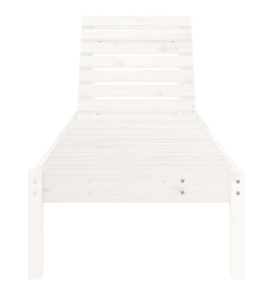 vidaXL Sonnenliegen 2 Stk. Weiss 199,5x60x74 cm Massivholz Kiefer