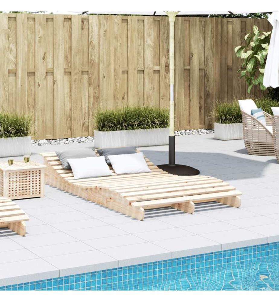 vidaXL Sonnenliege 205x110x31,5 cm Massivholz Kiefer