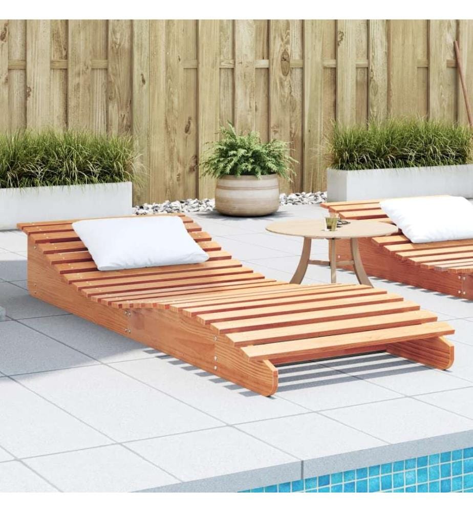 vidaXL Sonnenliege Wachsbraun 205x80x31,5 cm Massivholz Kiefer