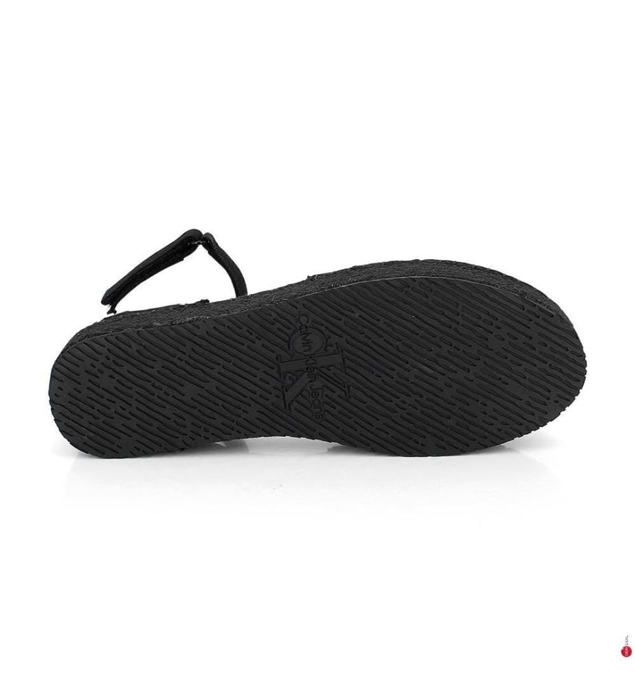 Platform Canvas Espadrilles - Schwarz