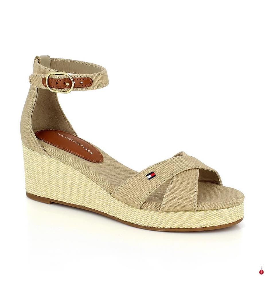 Sandales compensées - Sable