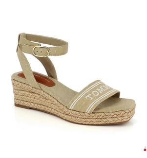 Espadrilles mit Keilabsatz - Beige