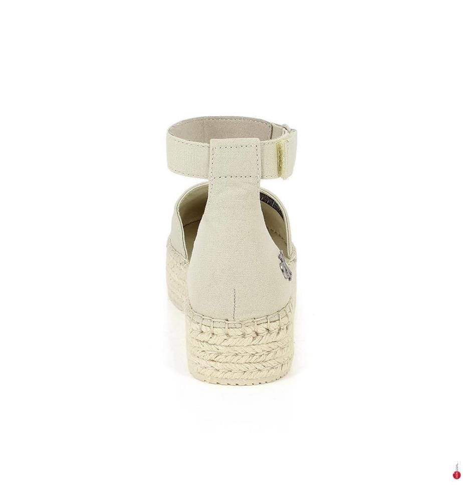 Platform Canvas Espadrilles - Beige
