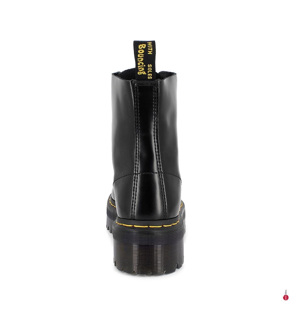 Plateaustiefel aus Leder - Schwarz