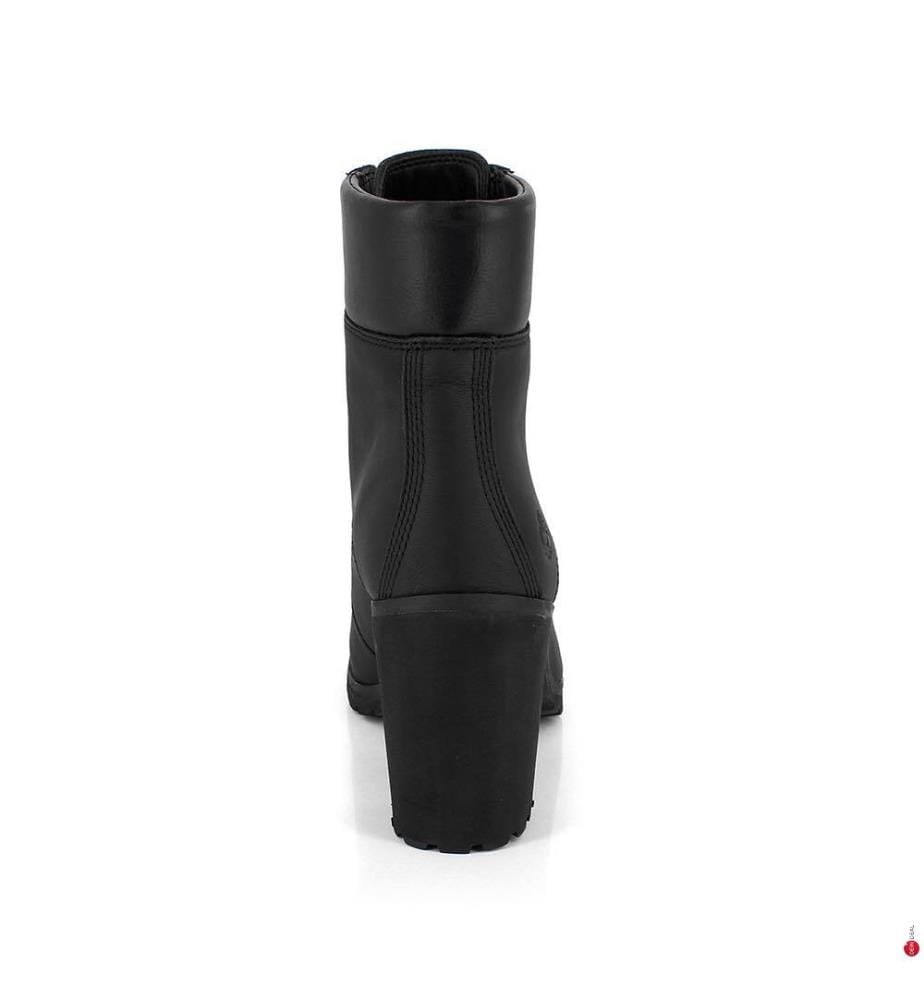 Bottines en cuir à talon - Noir