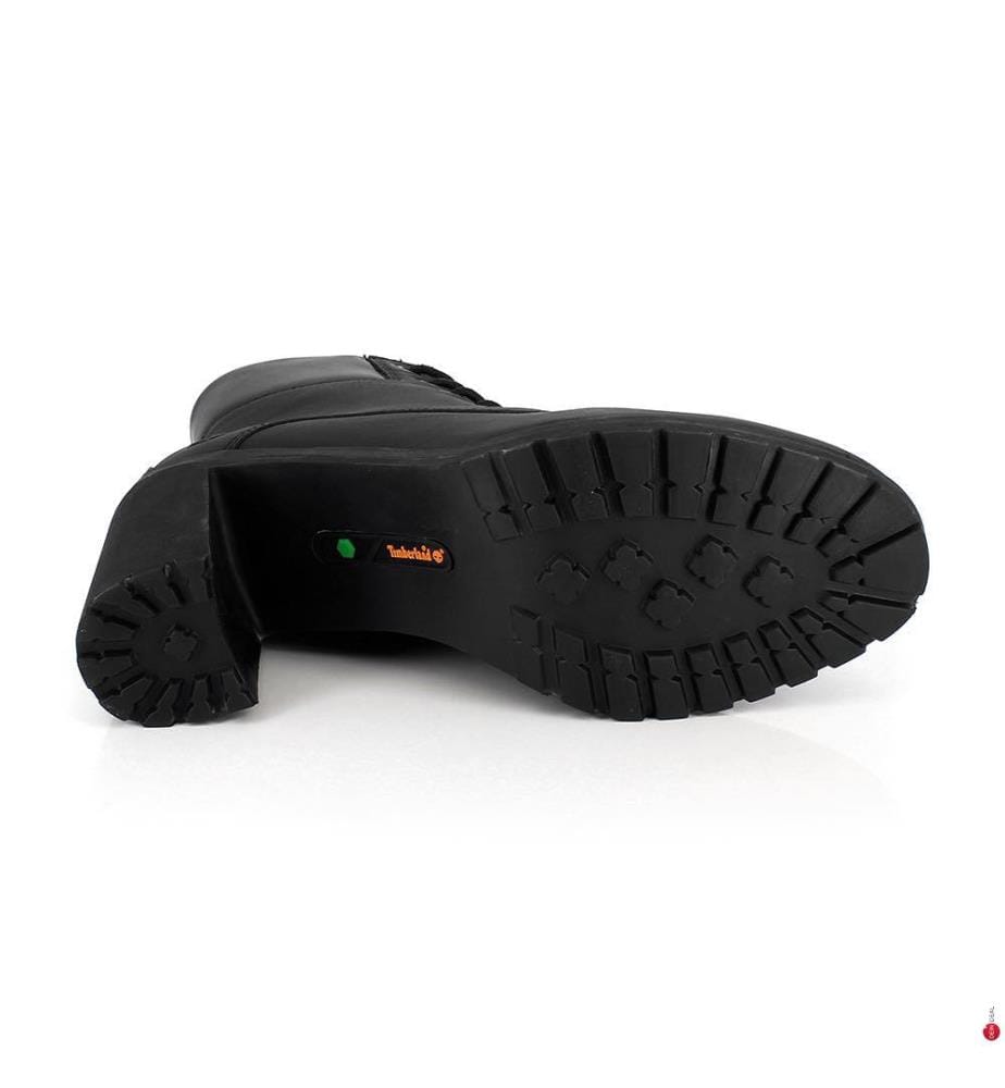 Bottines en cuir à talon - Noir